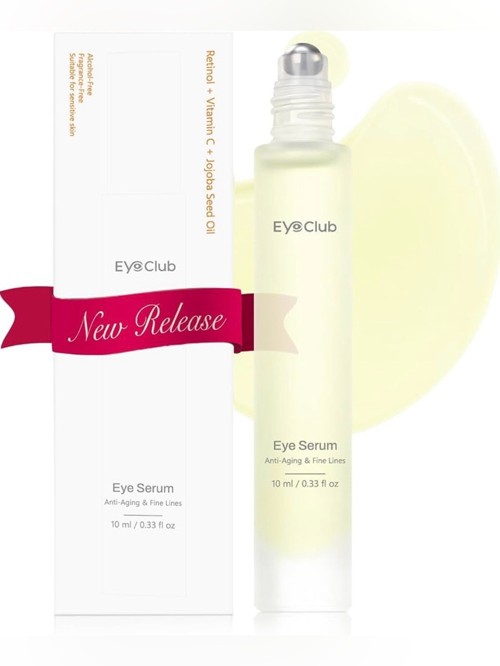 NWT: Eyeclub Jojoba Oil, Retinol, Vitamin C Eye Serum Anti-Aging & Fine Lines